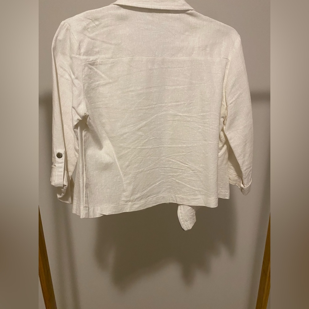 Linen Cropped Jacket - Picture 5 of 9